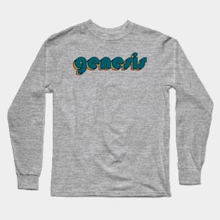 Genesis // Genesis Retro Rainbow Typography Style // 70s Long Sleeve T-Shirt